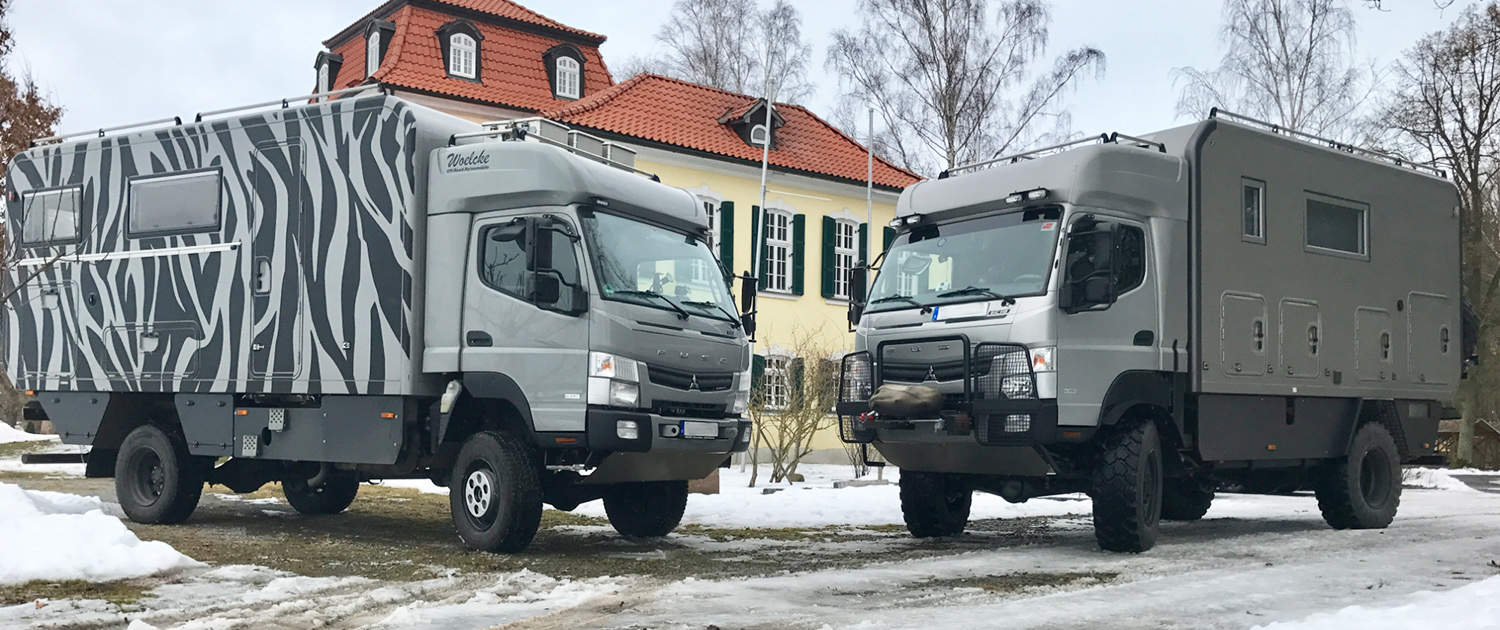 Fuso Canter with heavy duty shock absorbers